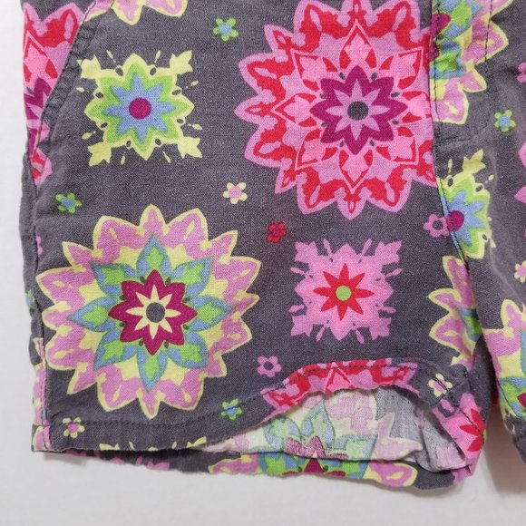 Old Navy shorts 14 Printed Linen Knight Time floral mandala print adjustable - Picture 6 of 14